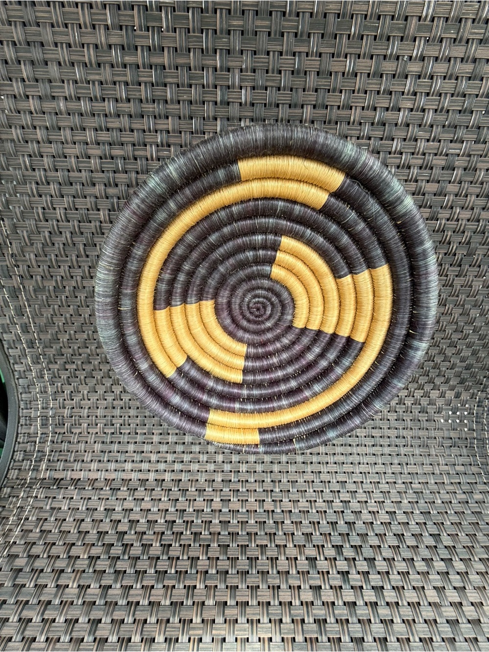 Vintage hand woven decorative basket